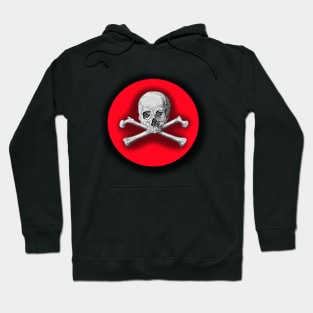 Bones and death, the only certainty, skull with morbid symbol Hoodie